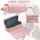 Hair Tools Travel Bag with Heat Resistant Pad, Double-Layer Travel Carrying Case for Straightener, Curling Iron, Hair Dryer