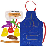 3D Organ Apron, Human Body Organs Apron Awareness Educational Tool Toy for Kids, Anatomy Costume Apron Plush Stuffed Viscera