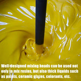 4 Pcs Resin Mixer Paddles for Resin Drill, Epoxy Mixer Attachment for Drill, Paint Mixer/Paint Stirrer for Mixing Resin, Epoxy