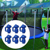 Diameter Trampoline Enclosure Pole Cap for Net Hook, 6 Pieces, Blue, Steel pipe top for children's trampoline