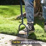 Saw-Tooth Edger Lawn Tool, Half Moon Lawn Edger with T-Grip, Sidewalk Grass Long Handled Step Edger, 38-Inch