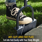 Saw-Tooth Edger Lawn Tool, Half Moon Lawn Edger with T-Grip, Sidewalk Grass Long Handled Step Edger, 38-Inch