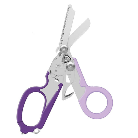 Emergency Shears with Strap Cutter and Glass Breaker Stainless Steel Foldable Scissors Pliers, Outdoor Camping Rescue