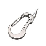 Small Titanium Carabiner with Folding Knife,Multitool Keychain Clip Box Cutter, Perfect for Everyday Carry, Outdoor,Office