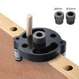 Vertical Self Centering Dowel Jig Kit, Portable Great Convenience Pocket Hole Jig, Aluminium Alloy Material Punch Guide