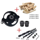 Vertical Self Centering Dowel Jig Kit, Portable Great Convenience Pocket Hole Jig, Aluminium Alloy Material Punch Guide