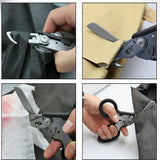 6 In1 Multifunction Emergency Response Shears Foldable Scissors Tactical Pliers Outdoor Survival Tool Camping Equipment