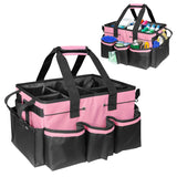 Cleaning Caddy,Large Cleaning Bags for Housekeepers,Cleaning Supplies Organizer with Handle Widely used,Pink