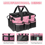 Cleaning Caddy,Large Cleaning Bags for Housekeepers,Cleaning Supplies Organizer with Handle Widely used,Pink