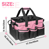 Cleaning Caddy,Large Cleaning Bags for Housekeepers,Cleaning Supplies Organizer with Handle Widely used,Pink