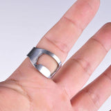 Creative Beer Opener Ring,Beer Bottle Opener,Stainless Steel Bar Beer Tool Portable Finger Ring Bottle Opener 1Pcs