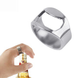 Creative Beer Opener Ring,Beer Bottle Opener,Stainless Steel Bar Beer Tool Portable Finger Ring Bottle Opener 1Pcs