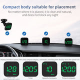 Digital GPS Speedometer, Car Universal HUD Head Up Display with Speed MPH, Compass Driving Direction, Fatigue Driving Reminder