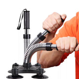 Anchored Power Twister Wrestling Resistance Spring Bar Exerciser for Biceps,Forearms,Shoulders,Chest Suctions to Smooth-45-50LB