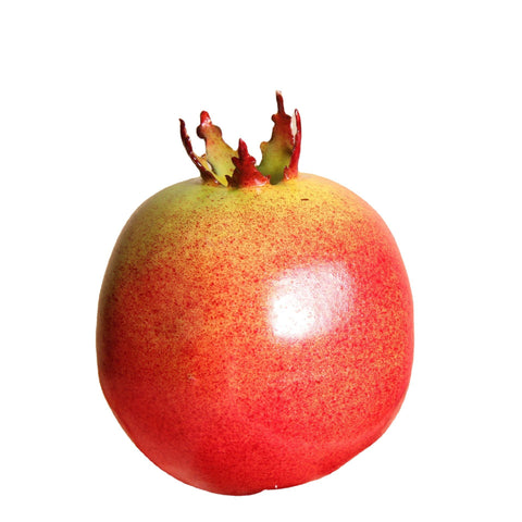 Artificial Pomegranate Fruit Pack of 1 Fake Fruits-Artificial Fruit Decorations Lifelike Simulation Pomegranate Plastic Fake