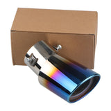 Stainless Steel Car Exhaust Tip, Universal Car Exhaust Pipe Modification Tail Throat Tail Pipe, Steel Exhaust Tips Chrome-Plated