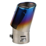 Stainless Steel Car Exhaust Tip, Universal Car Exhaust Pipe Modification Tail Throat Tail Pipe, Steel Exhaust Tips Chrome-Plated