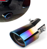 Stainless Steel Car Exhaust Tip, Universal Car Exhaust Pipe Modification Tail Throat Tail Pipe, Steel Exhaust Tips Chrome-Plated