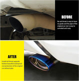 Stainless Steel Car Exhaust Tip, Universal Car Exhaust Pipe Modification Tail Throat Tail Pipe, Steel Exhaust Tips Chrome-Plated