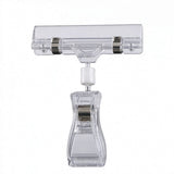 Plastic Merchandise Sign Clip Rotatable Pop Clip-on Holder Stand Price Display Holders Tag Clip Pack of 16 Clear