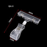 Plastic Merchandise Sign Clip Rotatable Pop Clip-on Holder Stand Price Display Holders Tag Clip Pack of 16 Clear