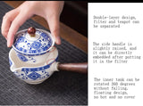 Chinese Ceramic Teapot, 360° Teapot Ceramic Single Pot, Chinese Household Filter Tea Maker Black Pottery Kung Fu Tea Set Creative