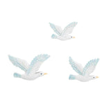 Three Little Birds Beach Theme Decor, Resin Wall Hanging Seagulls Birds, Nautical Wall Decor Beach Wall Decorations 3Pcs