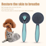 Cat Dog Grooming Brush,Pet Grooming Tool,Removes Loose Hair & Tangles,Skin Friendly & Promote Circulation, (2Pack)