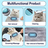 Cat Brush with Water, 3 in 1 Cat Grooming Brush, Cat Cleaning Brush, Pet Hair Removal Comb with Water Tank, (Towels Not Included)