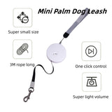 Retractable Dog Leash Pet Mini Retractable Leash Lightweight，with 9.8ft Strong Nylon Tape, (1-Pink/1-White)