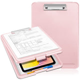 Nursing Clipboard with Storage, Heavy Duty Portable Writing Clipboard with Compartment Organizer for Sales Coach Office (Pink) In Australia - Darrahopens