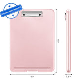 Nursing Clipboard with Storage, Heavy Duty Portable Writing Clipboard with Compartment Organizer for Sales Coach Office (Pink)