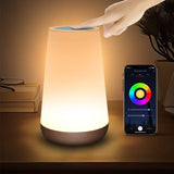 LED Night Light Touch Lamp Table for Kids Bedroom Rechargeable Dimmable with Warm White Light RGB Color Changing