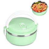 Thermos For Hot Food,Insulated Box 304 Stainless Steel Round Lunch Box Sealed Food Containers(single layer-green) In Australia - Darrahopens