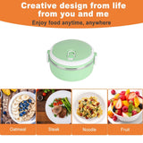 Thermos For Hot Food,Insulated Box 304 Stainless Steel Round Lunch Box Sealed Food Containers(single layer-green) In Australia - Darrahopens