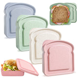 4Pcs Sandwich Containers for Lunch Boxes, Reusable Sandwich Box Container for Kids, Sandwich Holder Bread Container In Australia - Darrahopens
