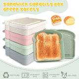 4Pcs Sandwich Containers for Lunch Boxes, Reusable Sandwich Box Container for Kids, Sandwich Holder Bread Container
