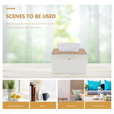 Wood Tissue Box Cover, Wooden Rectangular Facial Tissue Box, Tissue Box Holder Tissue Storage Case for on Countertop