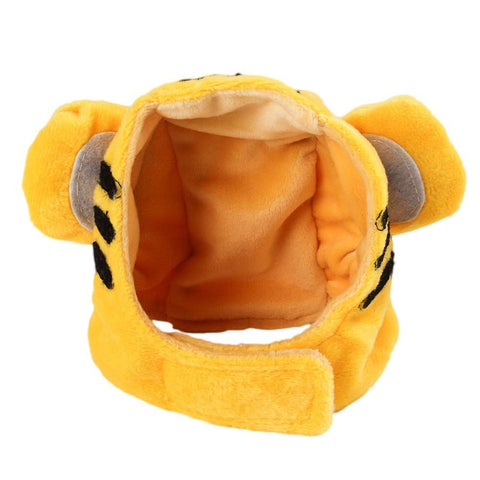 Pet Cat Tiger Pattern Hat Funny Pet Head Cap Fancy Headgear Costume Accessories of the cat headgear is soft plush