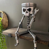 Carved Piston Skull Face Sculpture,Handmade Carving Piston Skull Face Sculpture Metal Art Figurine,Carved Skeleton face In Australia - Darrahopens