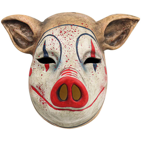 Halloween Scary Pig Mask Costume Horror Pig Joker Mask Bloody Animal Butcher Full Head Headgear for Adult Cosplay Props Latex