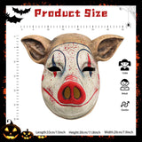 Halloween Scary Pig Mask Costume Horror Pig Joker Mask Bloody Animal Butcher Full Head Headgear for Adult Cosplay Props Latex