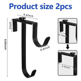 2 Pcs Double Pool Fence Hooks for Pool Equipment - Adjustable Pool Pole Hanger Rustproof Pool Hooks for Poles Black In Australia - Darrahopens