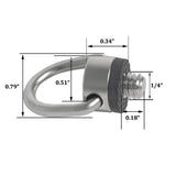 Stainless Steel D Ring Screw Hinged Holder Camera Fixing Screw 1/4"-20 Thread for Tripod DSLR Cameras for Quick 2 Pack