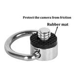 Stainless Steel D Ring Screw Hinged Holder Camera Fixing Screw 1/4"-20 Thread for Tripod DSLR Cameras for Quick 2 Pack