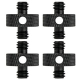1/4 Male to 1/4 Male Tripod Threaded Screw Adapter with Hole Camera Mount Screw for Camera Tripod Mic Stand 4 Pcs (Black) In Australia - Darrahopens