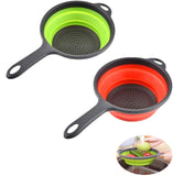 2 Pack Kitchen Foldable Silicone Strainer , Collapsible with Handles, Space-Saver Folding Strainer , (Green and Red) In Australia - Darrahopens