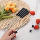 6 Pcs Stainless Steel Fondue Forks, Long Forks Cheese Fondue Forks for Chocolate Fountain Cheese Fondue Roast