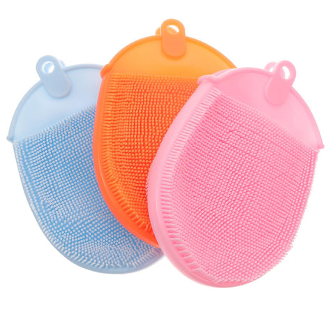 Silicone Bath Brush Silicone Shower Glove Face Scrub Brush Silicone Loofah Brush Silicone Body 3pcs Color Random In Australia - Darrahopens
