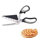 Pizza Scissors Cutter One-Handed Operation Stainless Steel Pizza Spatula Slicer be cleaned easily just by wiping off